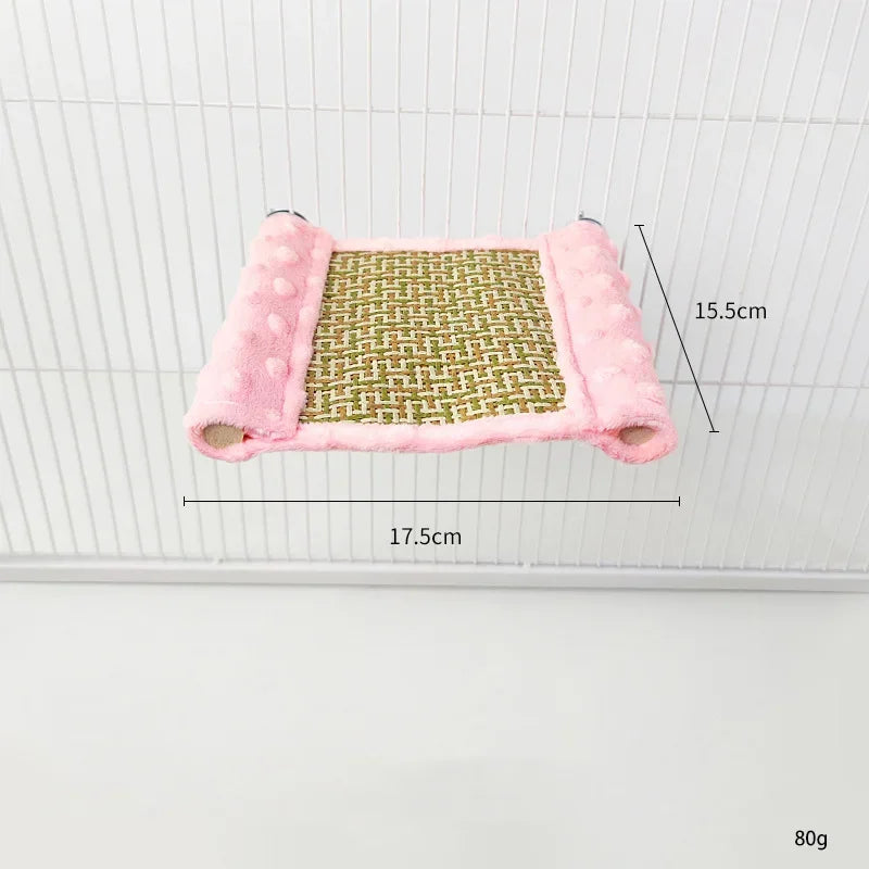 Mjuk Hängmatta i Plysch för Fågel och Smådjur