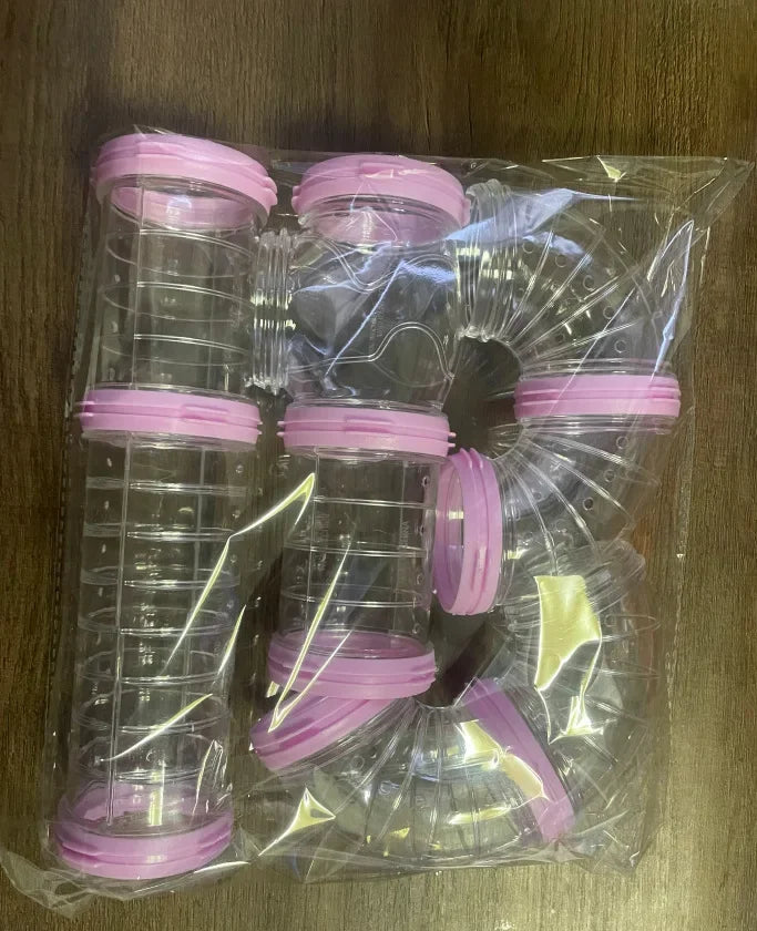 Hamstertunnel Set 4 Delar i Transparent Plast