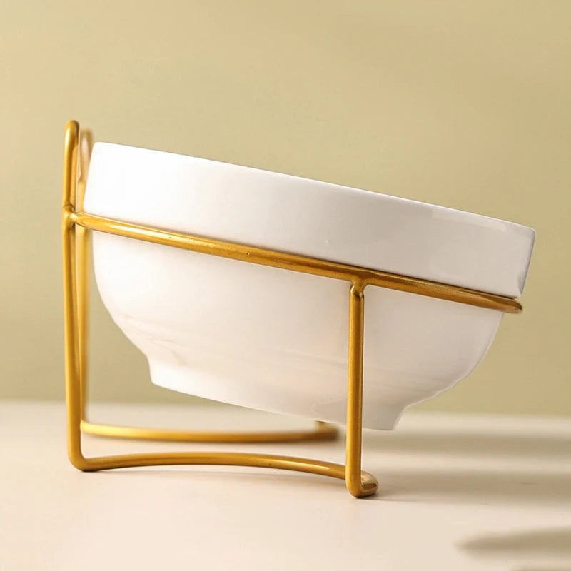 upphöjd keramisk matskål med ställ singel dubbel hund katt