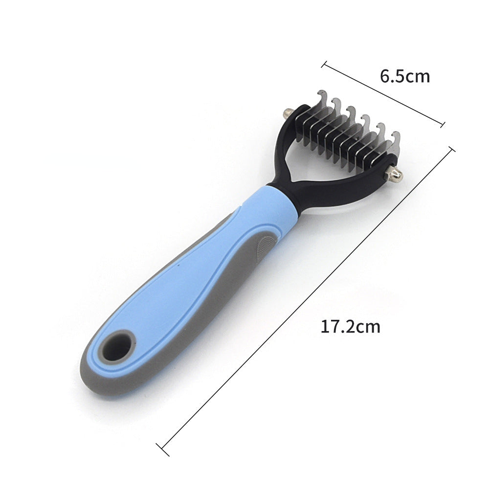 Deshedding Borste för Hund & Katt – Rakhyvel & Tovutredare i Ett Verktyg