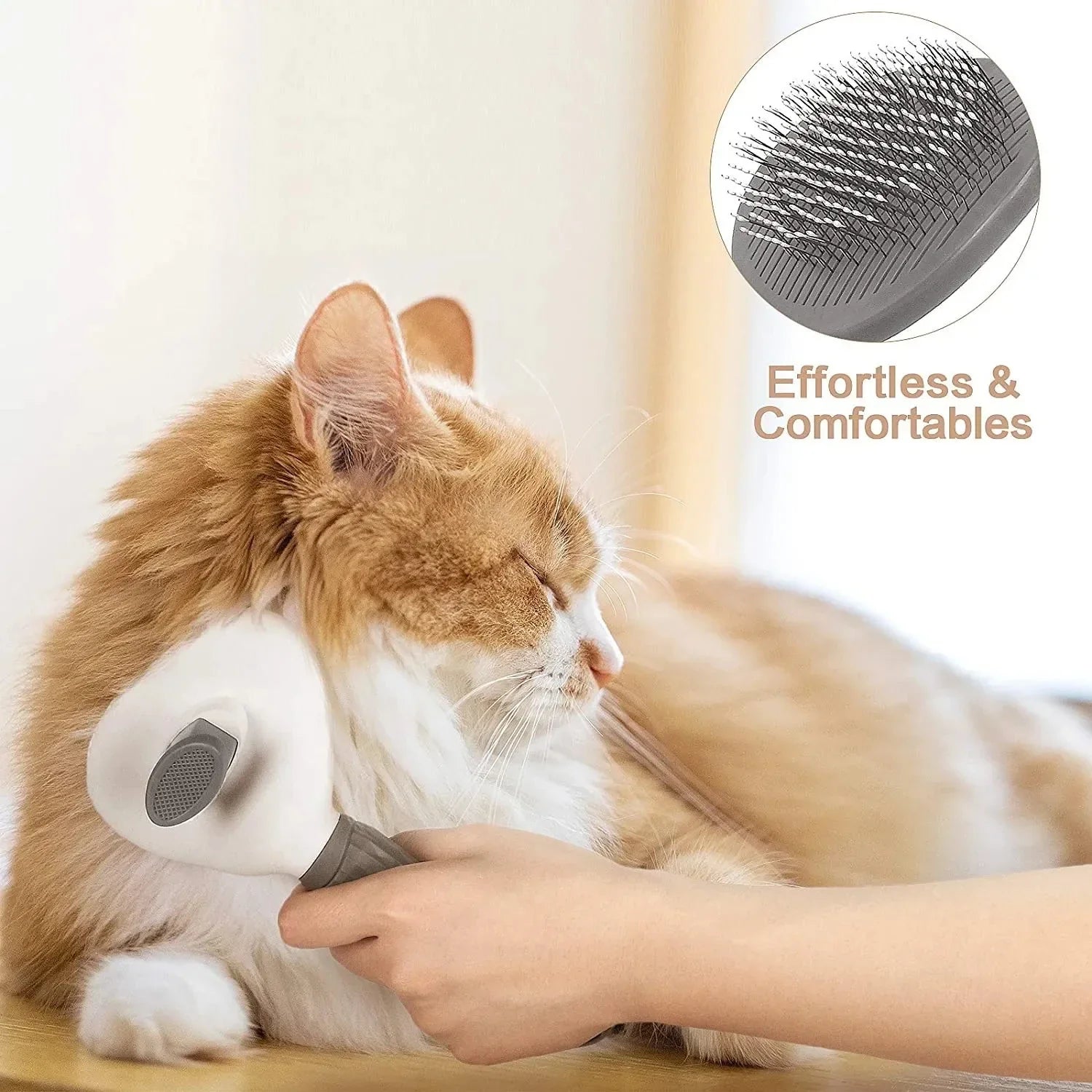 Self-Cleaning Pet Hair Remover Brush – Dog & Cat Grooming Tool
