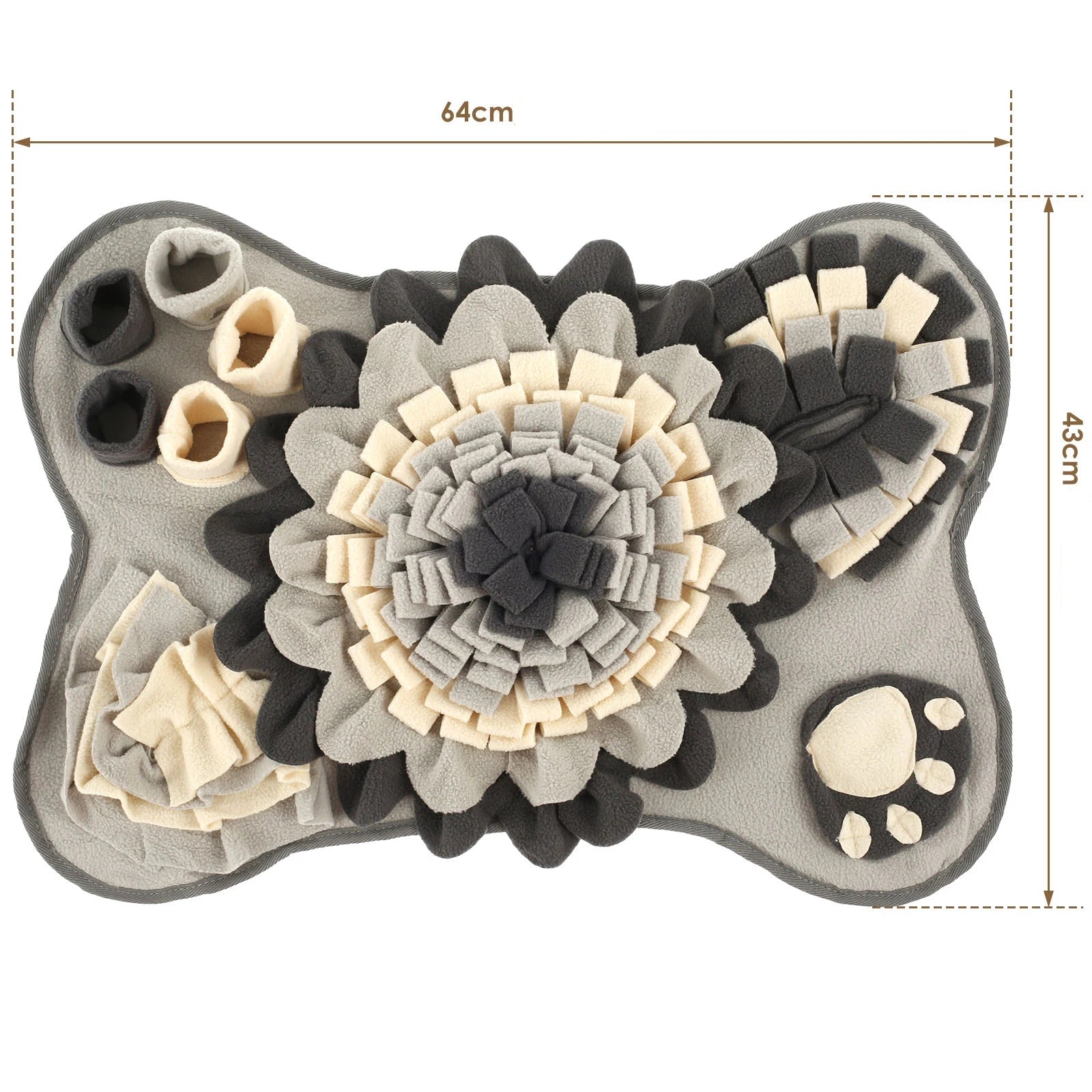 Mjuk Nosmatta i Fleece – För Mental Träning & Lekfull Noshantering