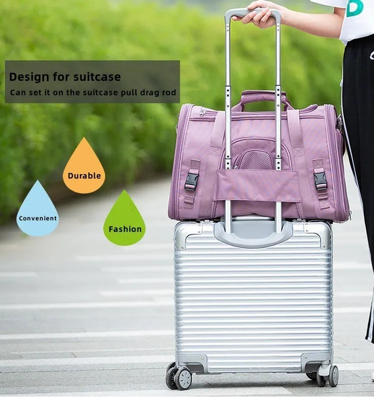 Vikbar Husdjursryggsäck – Vattenavvisande Transportväska för Hund & Katt