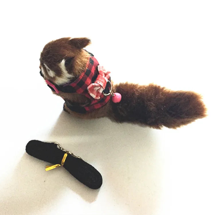 Liten Sele med Koppel och Rosett eller Vingar för Råtta och Smådjur