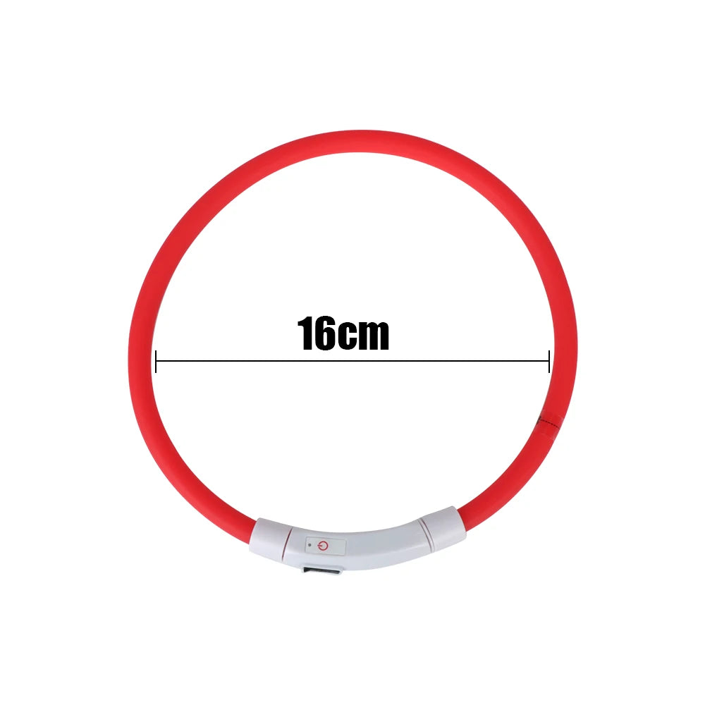 led hundhalsband usb laddning säkerhet synlighet mörker