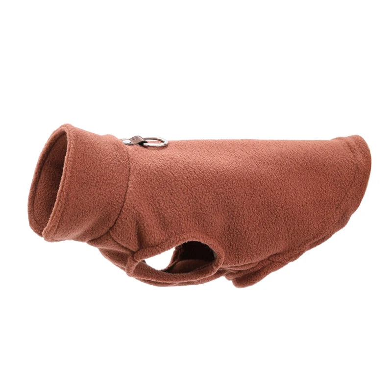 Varm Fleeceväst med D-Ring för Hund & Katt – För Höst/Vinter, Små & Medelstora Husdjur