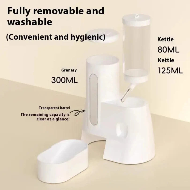 Automatisk 2-i-1 Matskål och Vattenflaska för Hamster och Smådjur