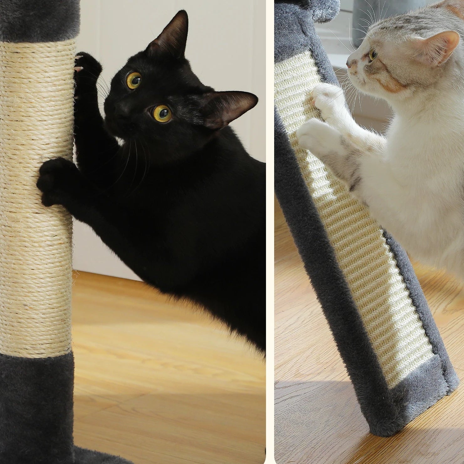 Kattorn Med 5 Nivåer – Stabilt Klösträd Med Hammock, Koja Och Sisalstolpar För Inomhuskatte