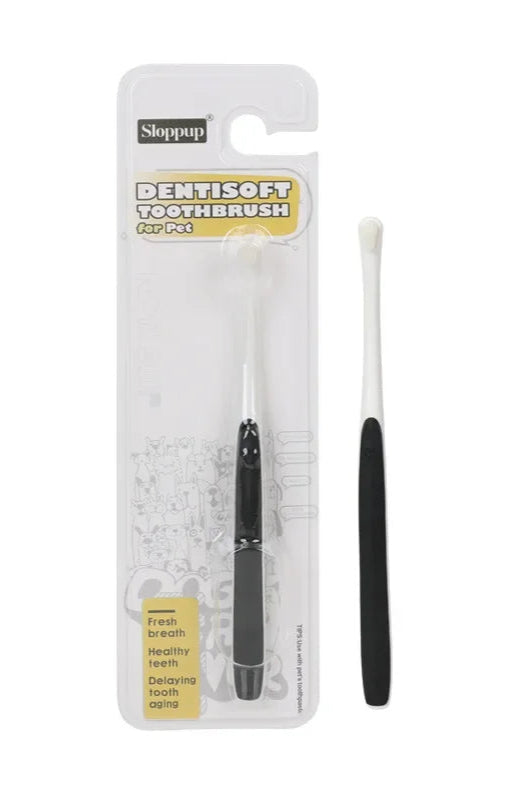 mjuk rund tandborste för hund och katt