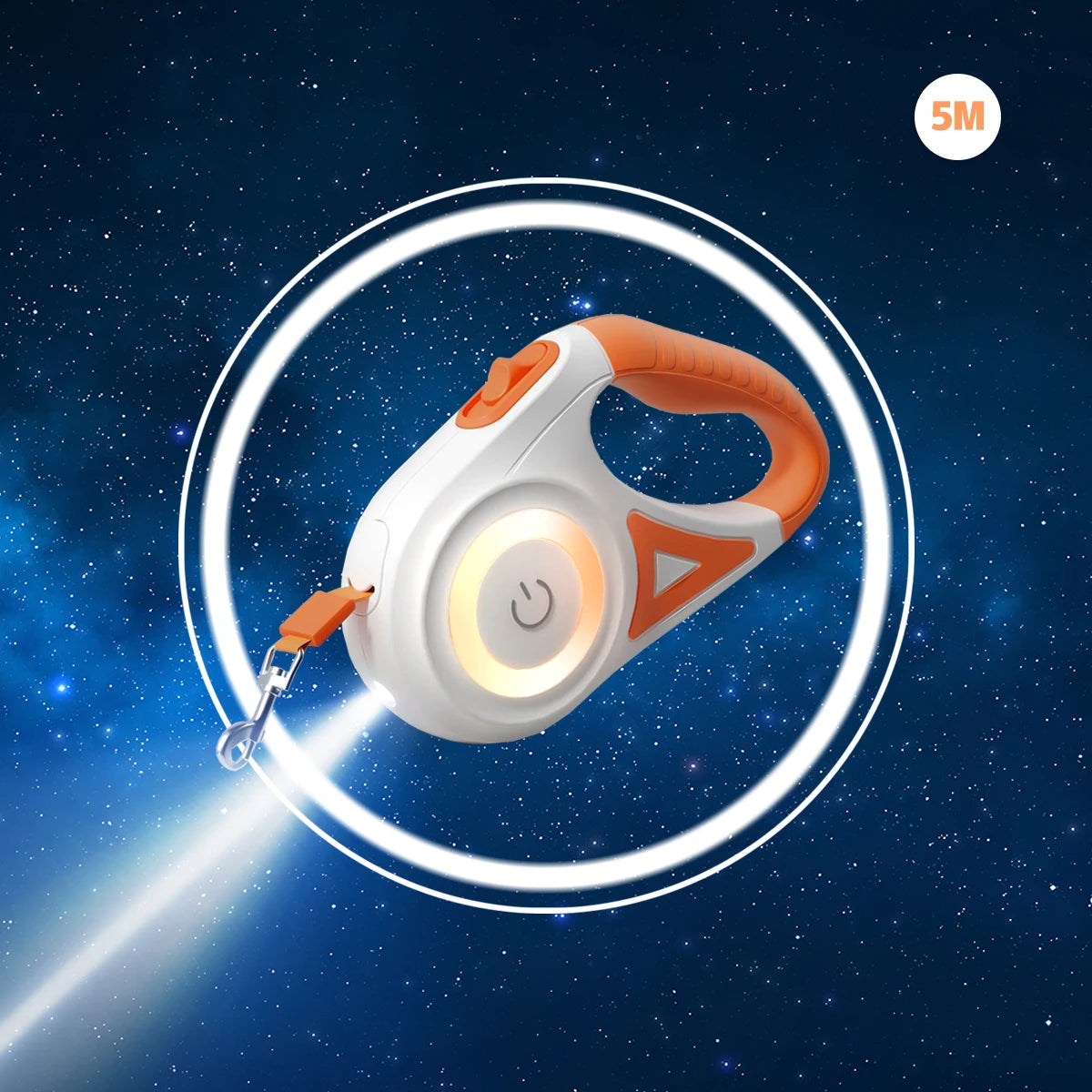 LED-Koppel För Hundar Och Katter – Utdragbart Reflextkoppel Med Inbyggd Belysning