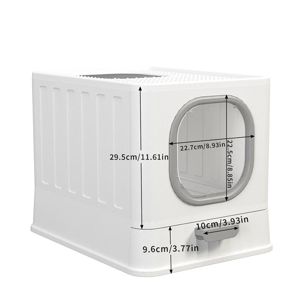 Kattoalett med Lock och Dubbla Ingångar – Front och Topp