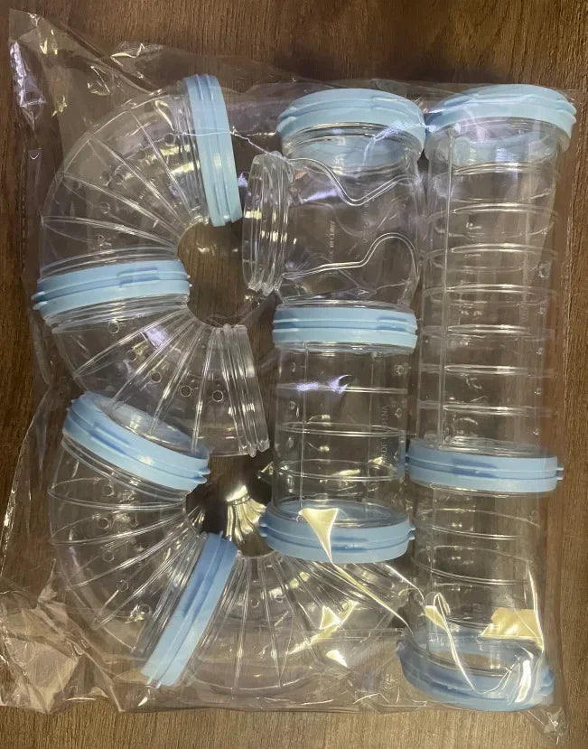 Hamstertunnel Set 4 Delar i Transparent Plast