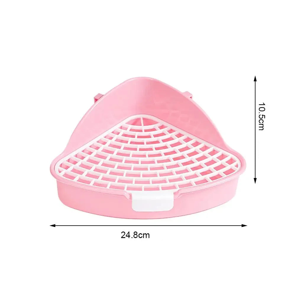 Toalettlåda Hörnmodell för Smådjur – Kanin, Marsvin & Hamster