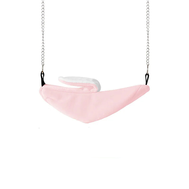 Bananformad Hängmatta i Plysch för Fågel och Smådjur