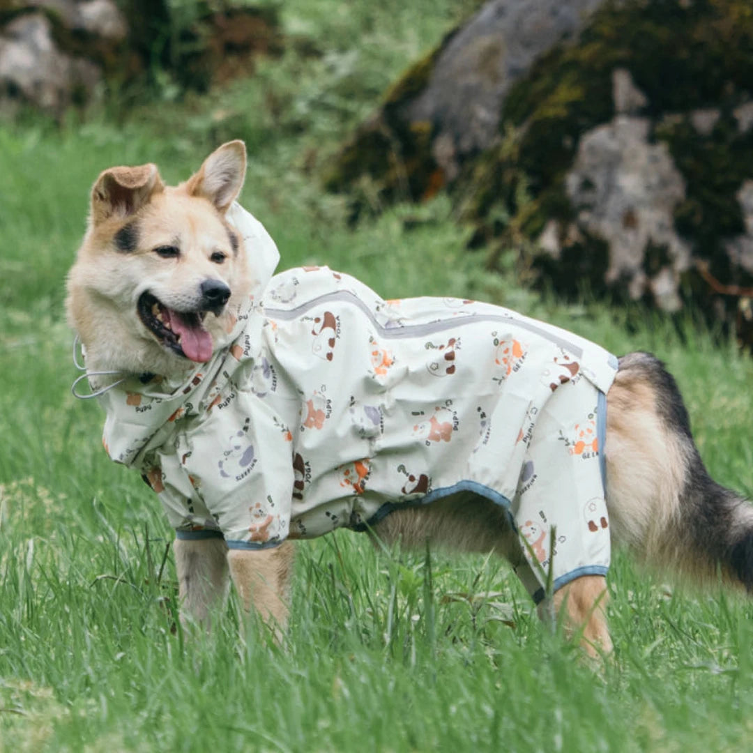 Vattentät Hundoverall – Helkroppsskydd med Justerbar Magdel