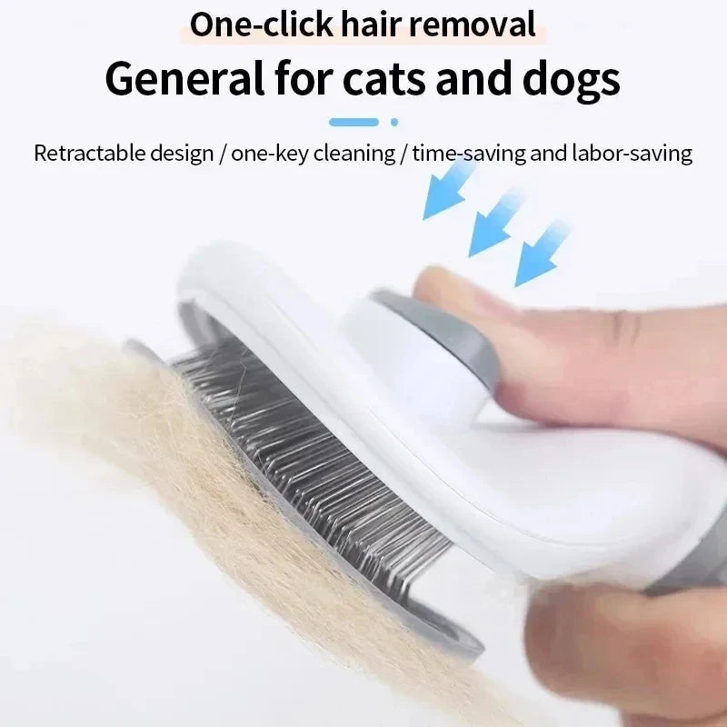 Self-Cleaning Pet Hair Remover Brush – Dog & Cat Grooming Tool
