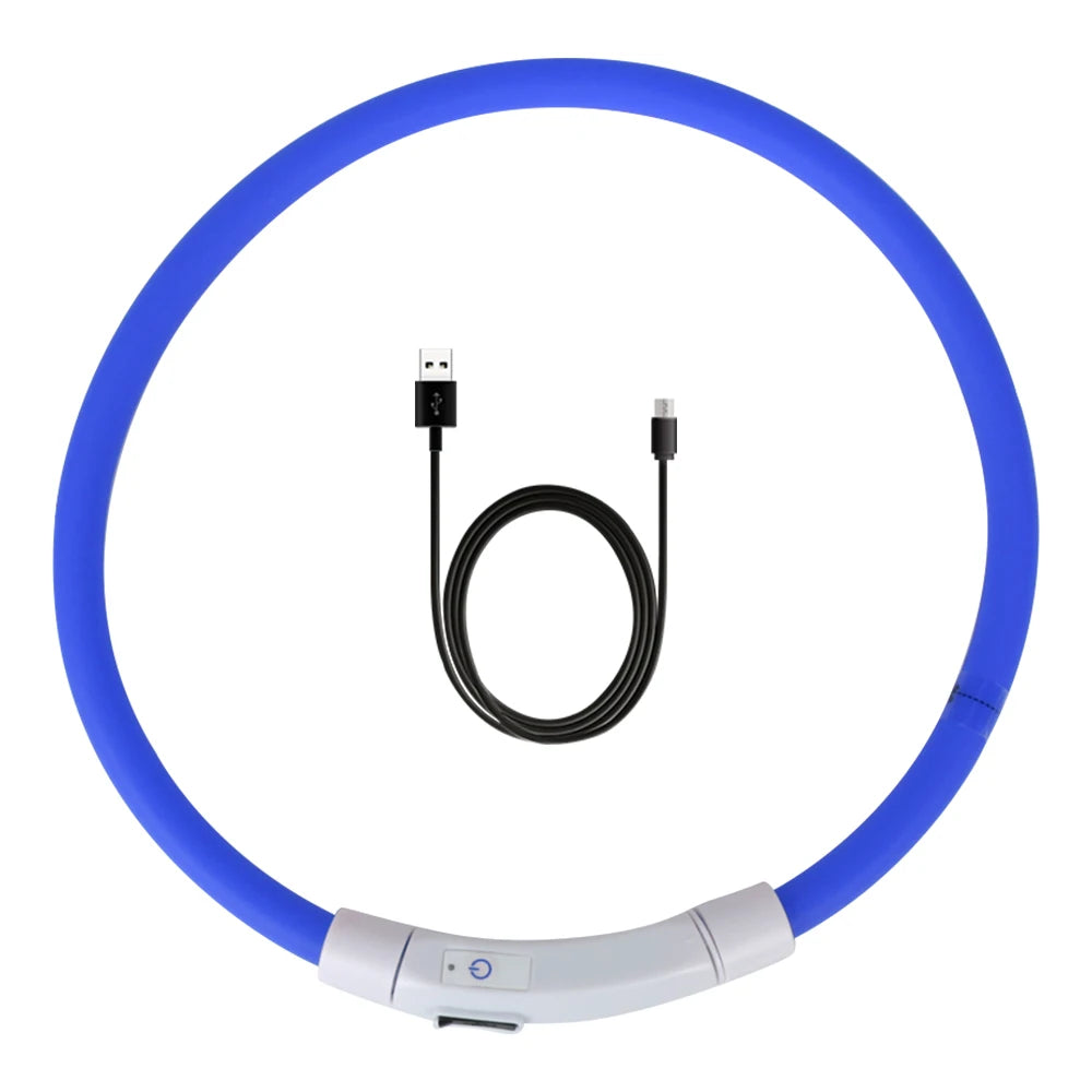 led hundhalsband usb laddning säkerhet synlighet mörker