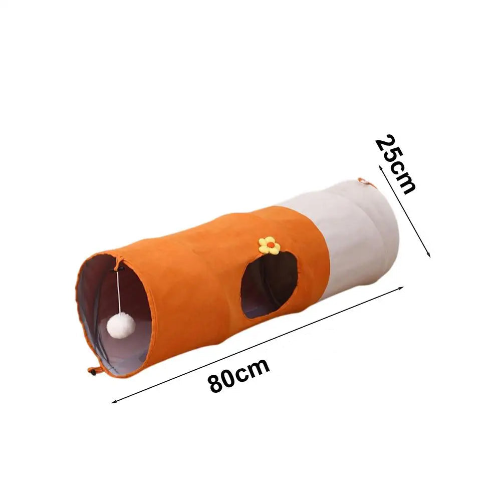 Kattunnel Hopfällbar med Flera Ingångar
