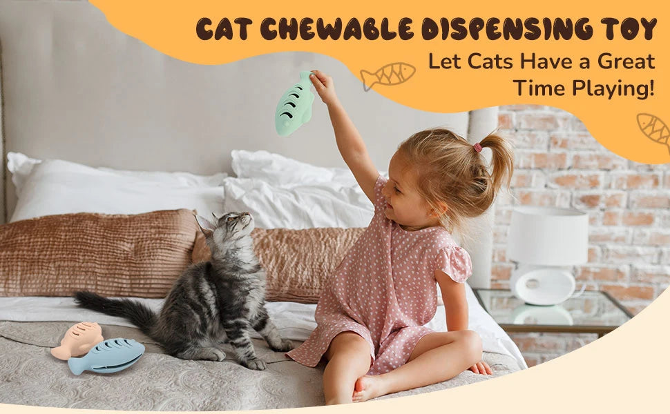 Fiskleksak i Silikon – Rolig Självaktivering för Katter