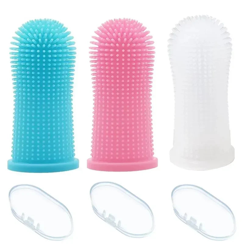 Silikon Finger-Tandborste för Hund & Katt – Skonsam Munvård för Små Husdjur