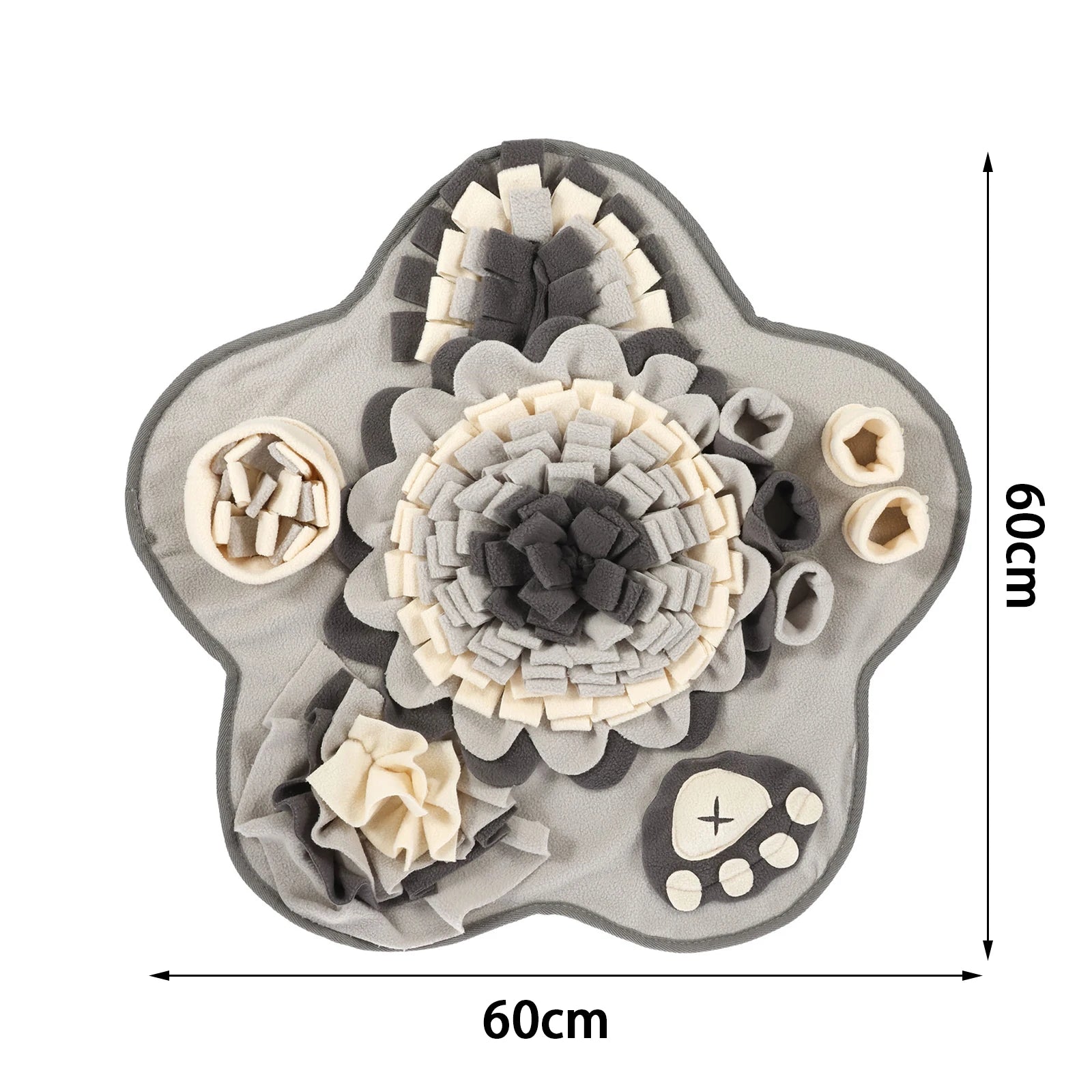 Mjuk Nosmatta i Fleece – För Mental Träning & Lekfull Noshantering