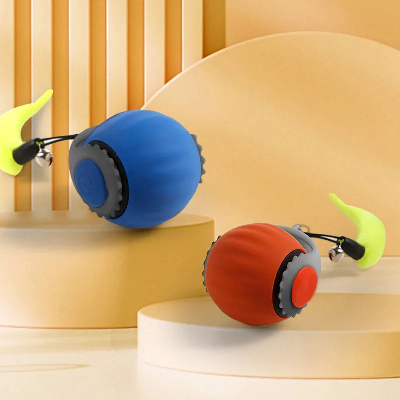 Interaktiv Kattboll med Svans – Smart, Laddningsbar och Oemotståndlig