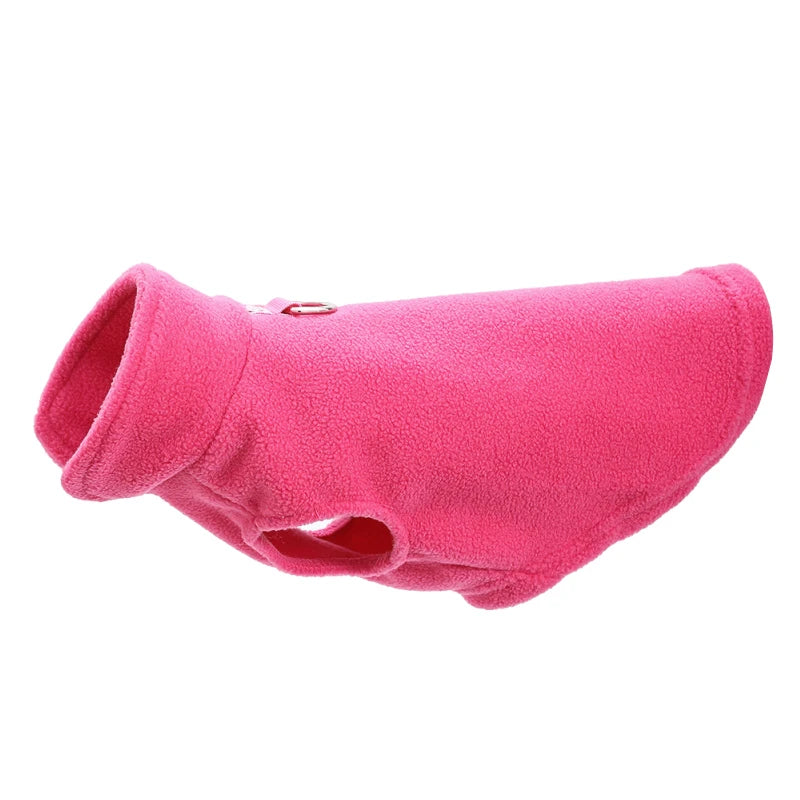 Varm Fleeceväst med D-Ring för Hund & Katt – För Höst/Vinter, Små & Medelstora Husdjur