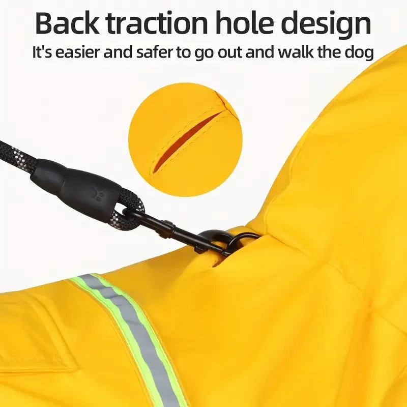 Hundregnjacka Med Huva – Vattentät Och Reflekterande