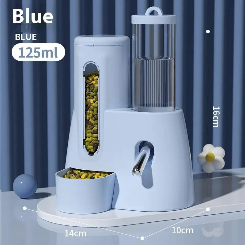 Automatisk 2-i-1 Matskål och Vattenflaska för Hamster och Smådjur