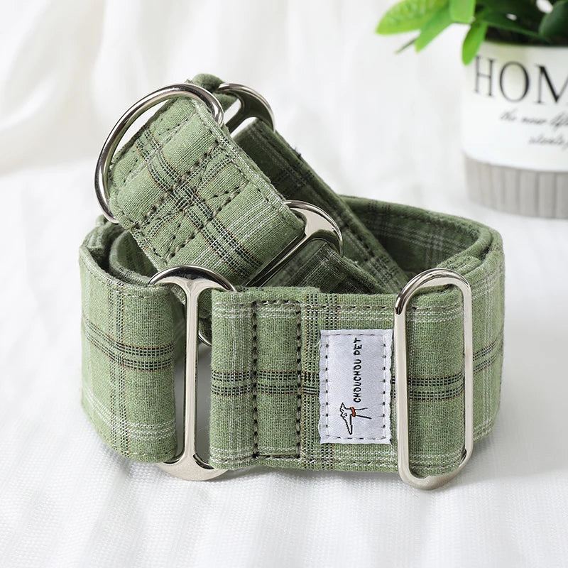 Justerbart Martingale Hundhalsband – Brett, Vadderat & Mönstrat i Bomull