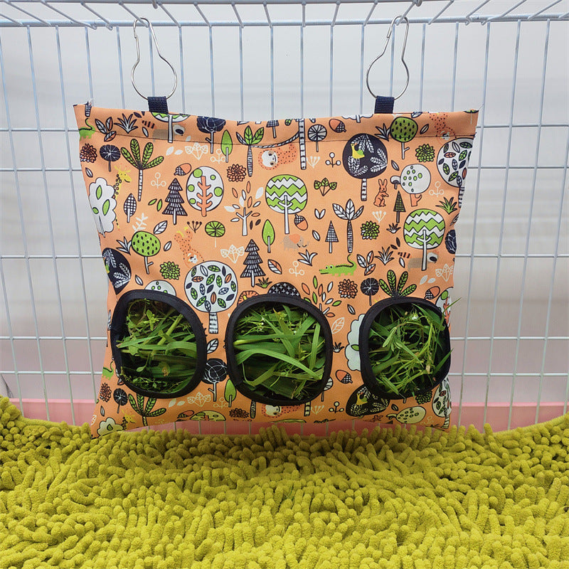 Hängande Höpåse i Oxfordtyg 2 och 3-Hål för Kanin, Marsvin och Smådjur