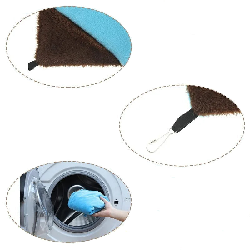 Dubbelhängmatta i Plysch för Smådjur – Varm och Mysig Sovplats