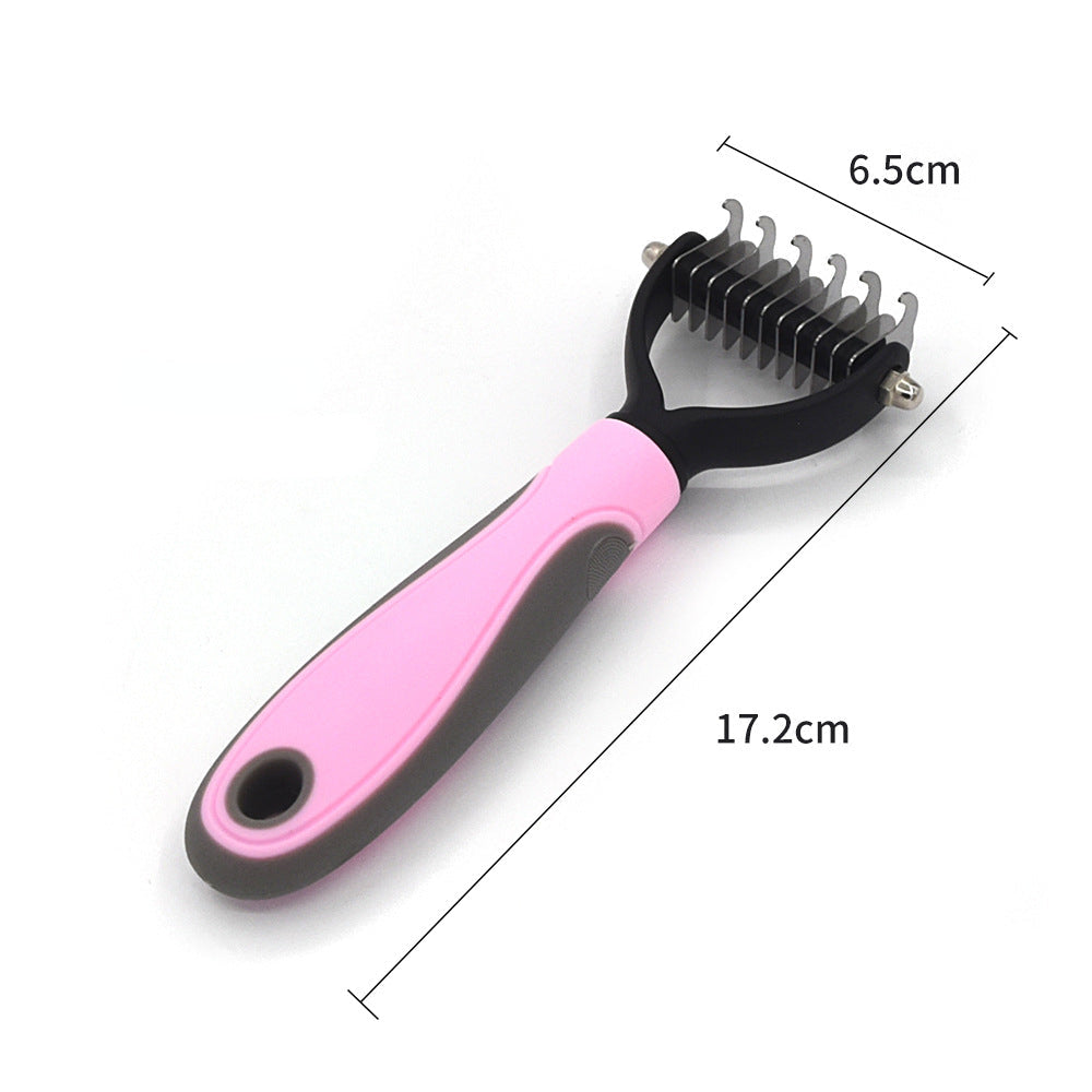 Deshedding Borste för Hund & Katt – Rakhyvel & Tovutredare i Ett Verktyg