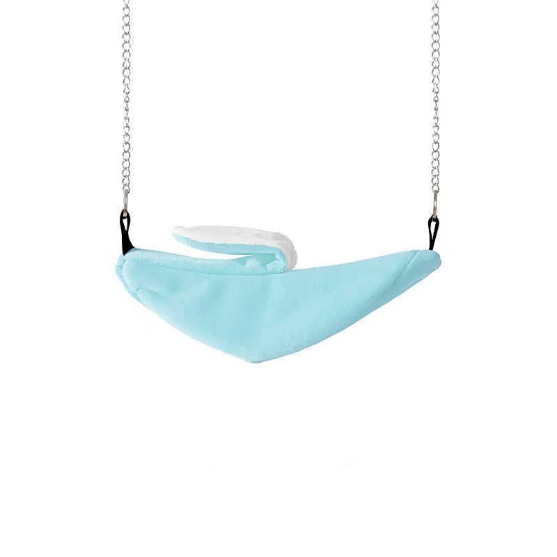 Bananformad Hängmatta i Plysch för Fågel och Smådjur