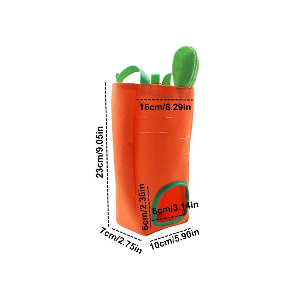 Hösäck i Morotsform för Kanin och Marsvin – Med Krokar