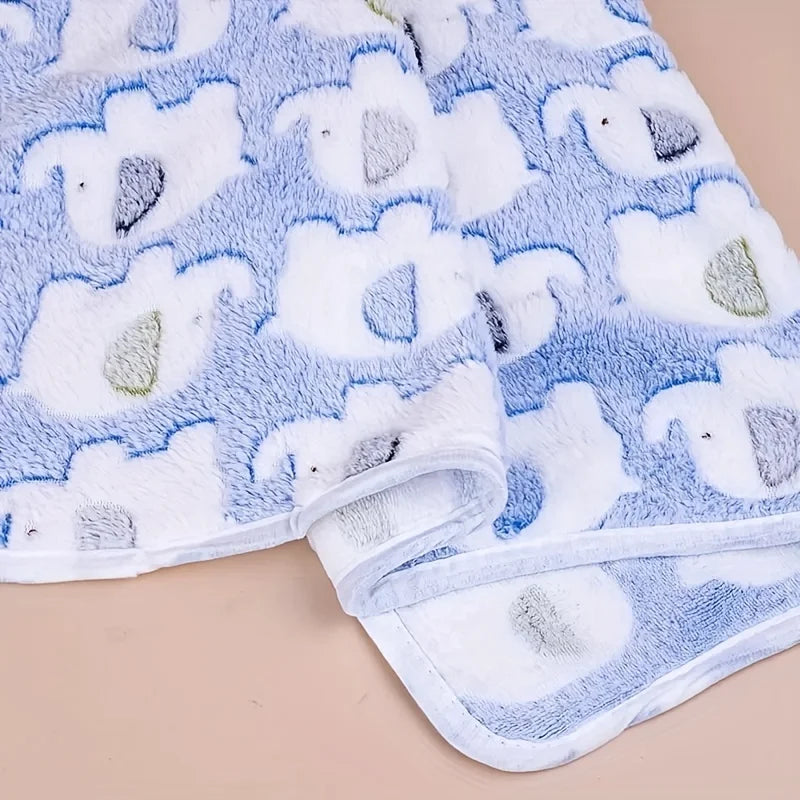 Mjuk och Mysig Fleecefilt med Elefantmotiv för Hundar och Katter