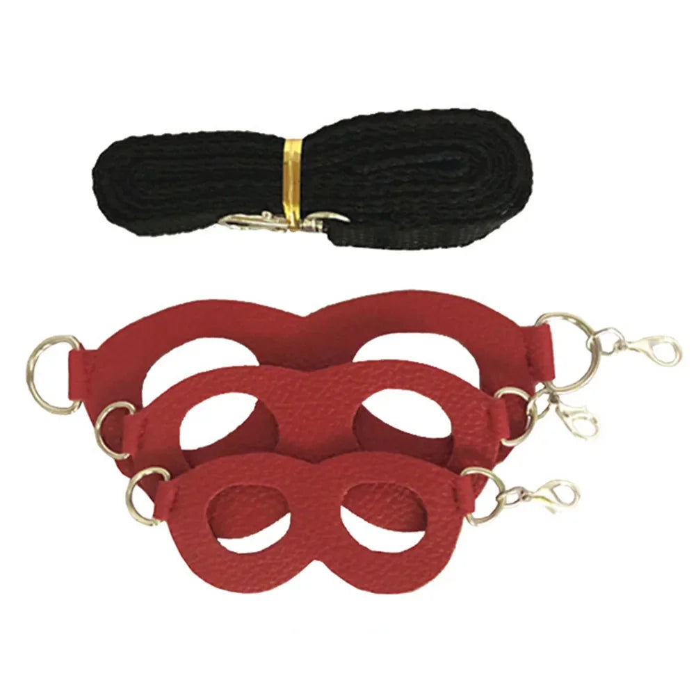 Sele med Koppel för Smådjur i Konstläder