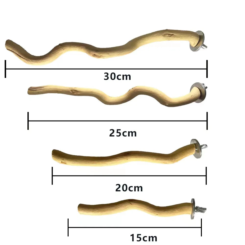 Naturlig Trägren Sittpinne för Fågel