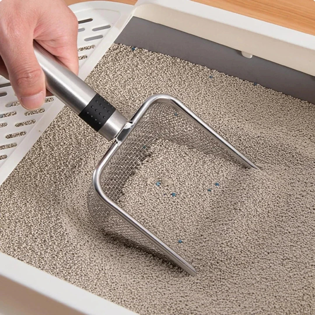 Rostfri Kattspade i Stål – Hygienisk och Effektiv Rengöring av Kattlådan