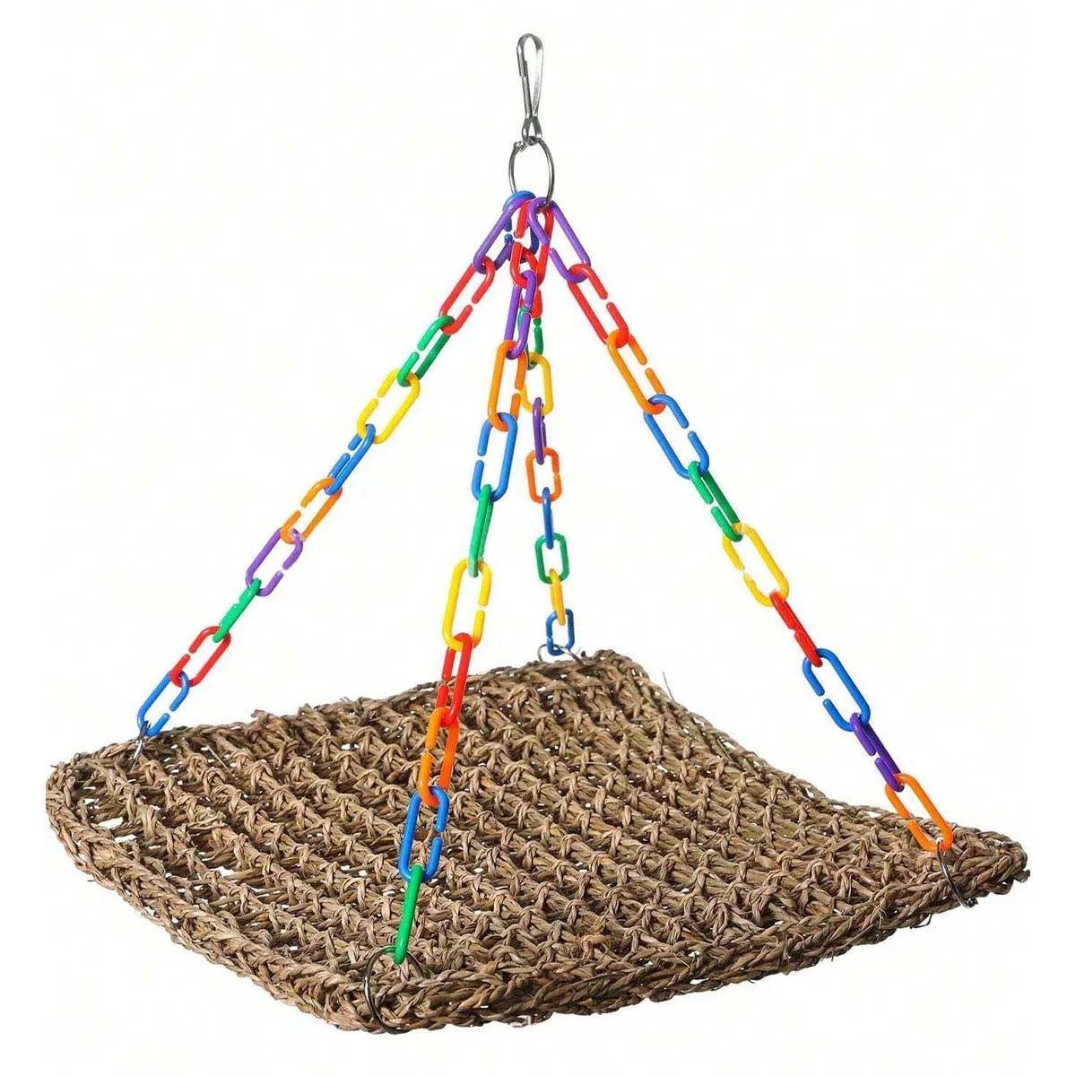 Gungande Hängmatta i Gräs för Fågel, Smådjur & Reptiler