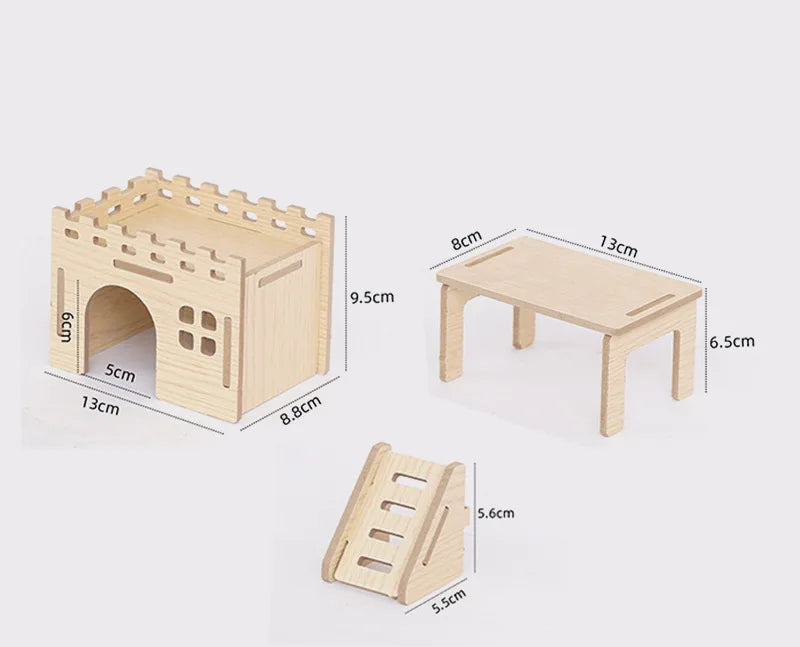 Trä­hus för Hamster – Klättervilla och Gömställe