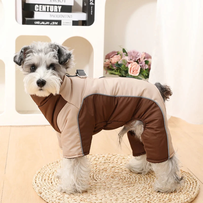 Vinteroverall med D-Ring för Hund & Katt – Varm, Vindtät & Reflekterande för Kalla Promenader