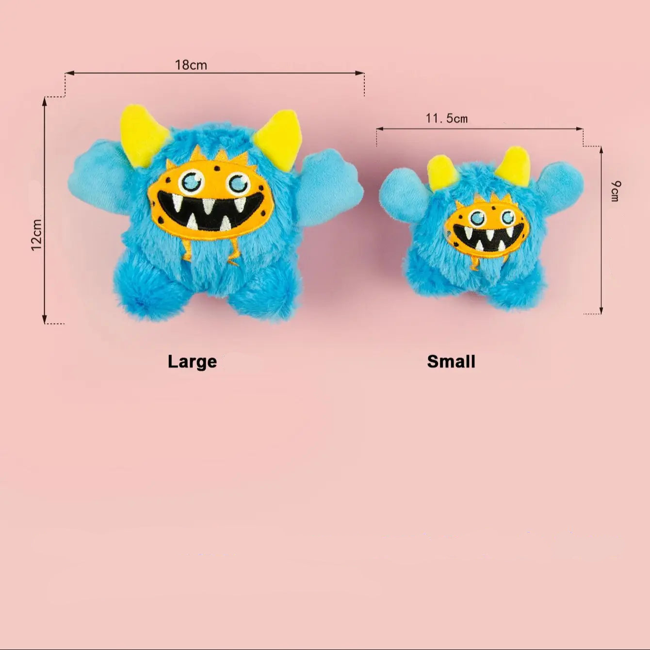 Mjuk Hundleksak i Form av ett Litet Monster med Ljudboll - Slitstark och Rolig