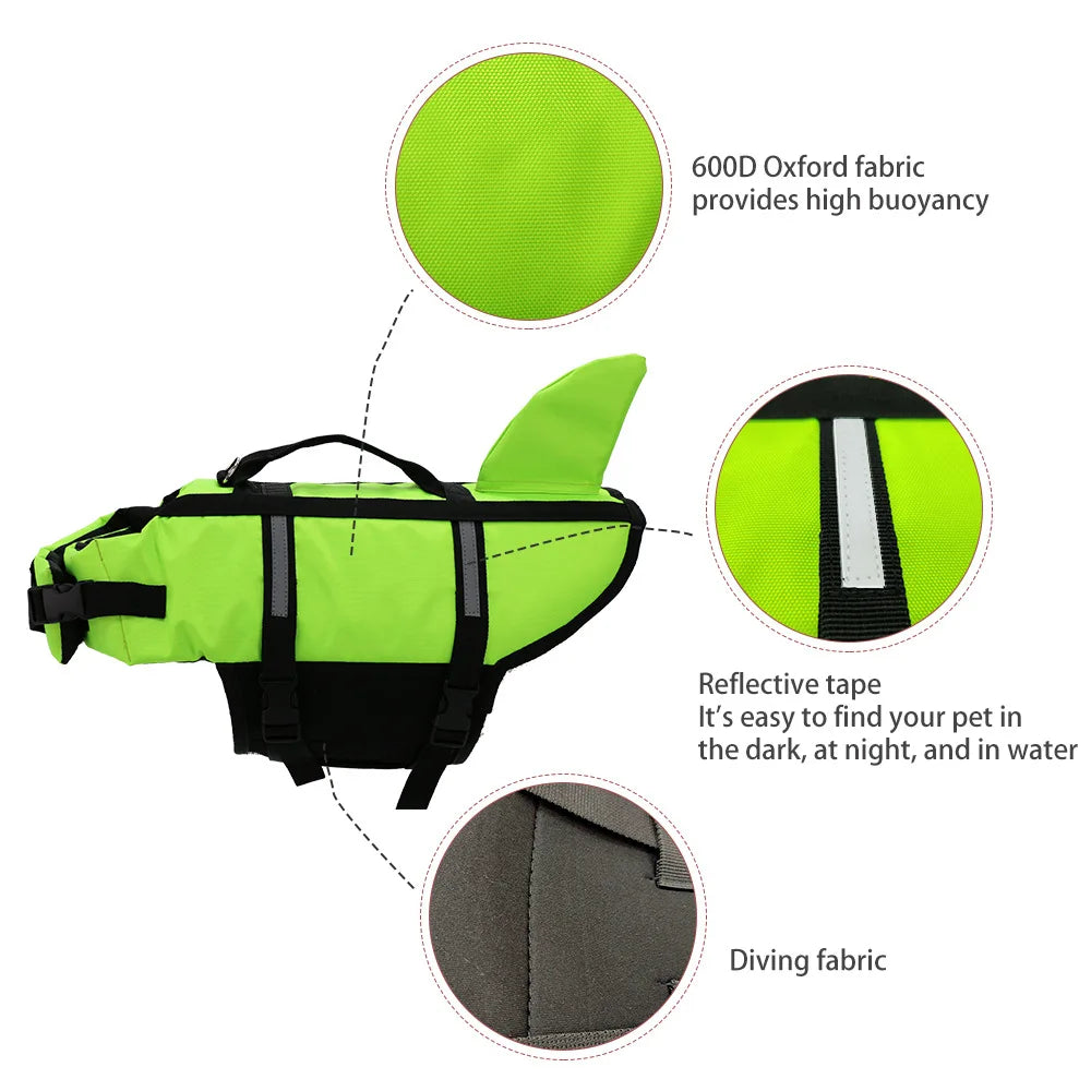 Hundflytväst med Handtag och Reflex för Simning och Båt
