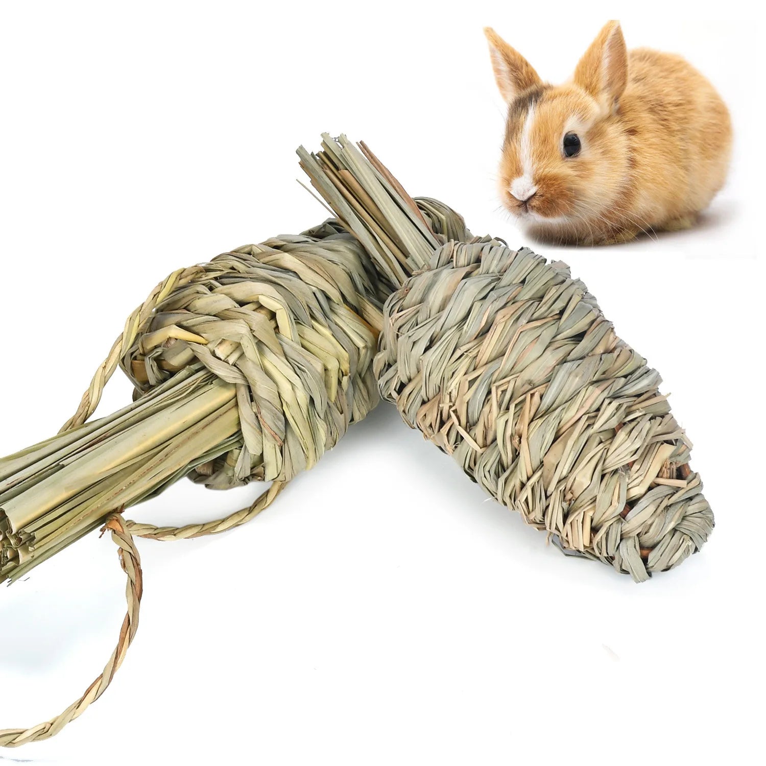 Naturlig Tuggleksak i Gräs för Smådjur – Bidrar till Tandhälsa