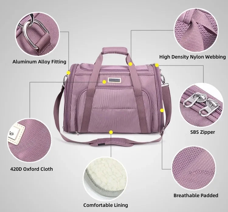 Vikbar Husdjursryggsäck – Vattenavvisande Transportväska för Hund & Katt