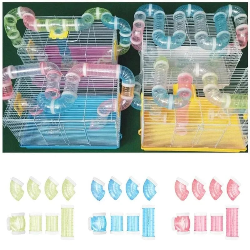 Hamstertunnel Set 4 Delar i Transparent Plast