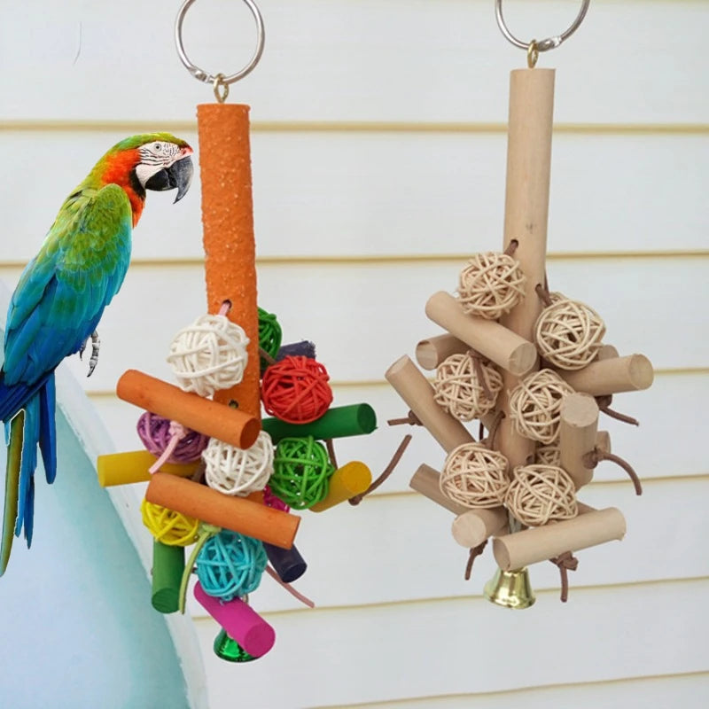 Tuggleksak i Trä och Rotting för Fågel och Smådjur