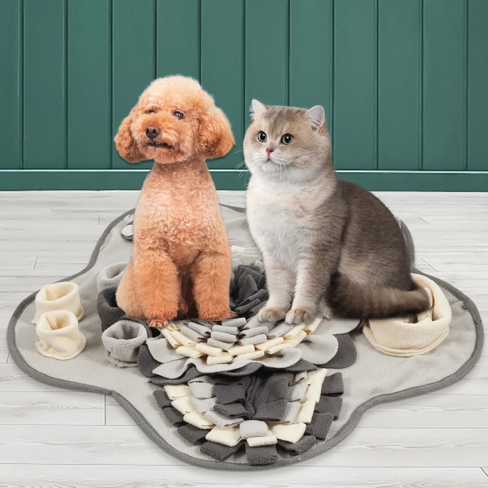 Mjuk Nosmatta i Fleece – För Mental Träning & Lekfull Noshantering