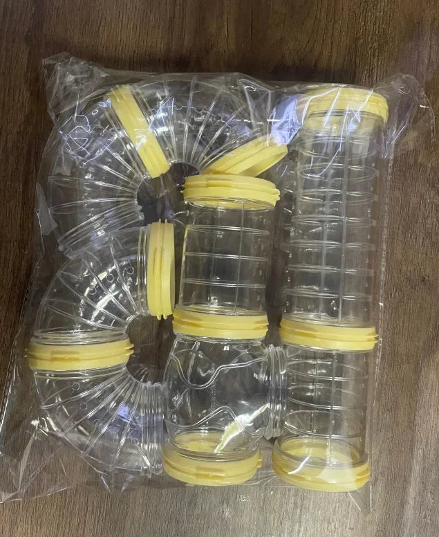Hamstertunnel Set 4 Delar i Transparent Plast